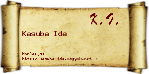 Kasuba Ida névjegykártya